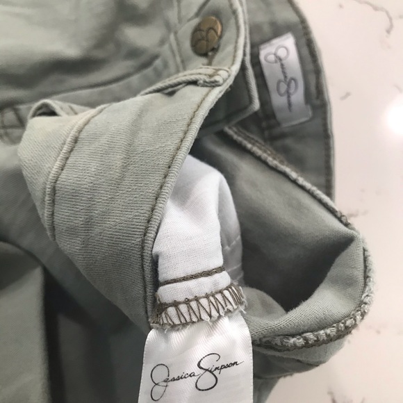 Green Denim Shorts - Picture 3 of 3